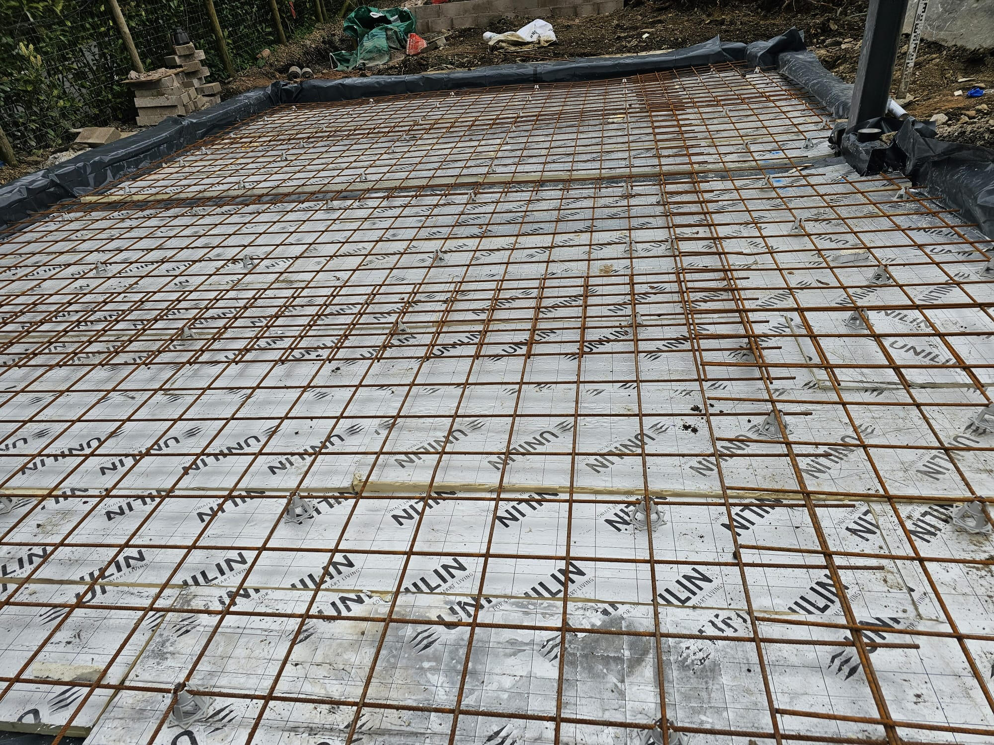 Reinforced concrete slab and paving project