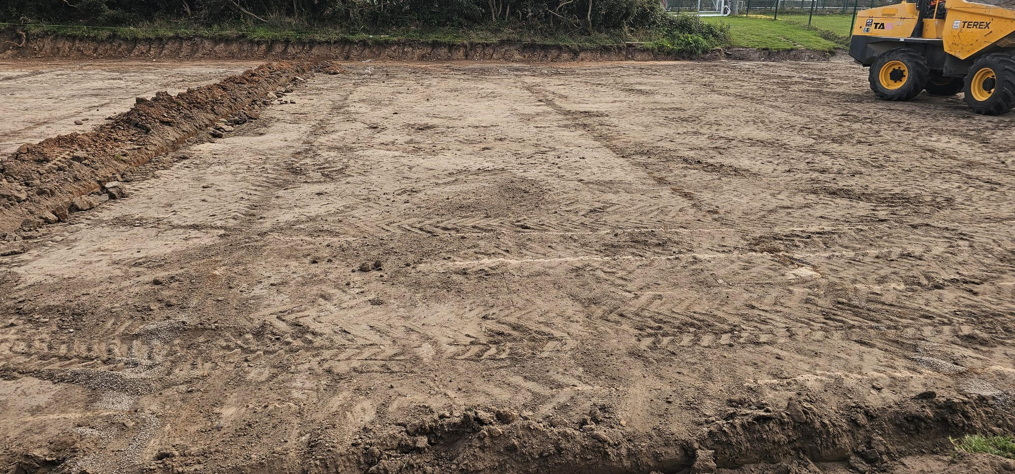 Formation level graded and rolled ready for sub-base stone